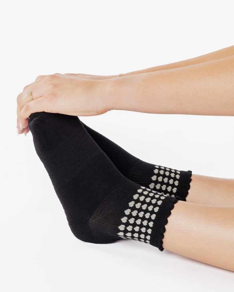 Sweetheart Ankle Grip Sock Black