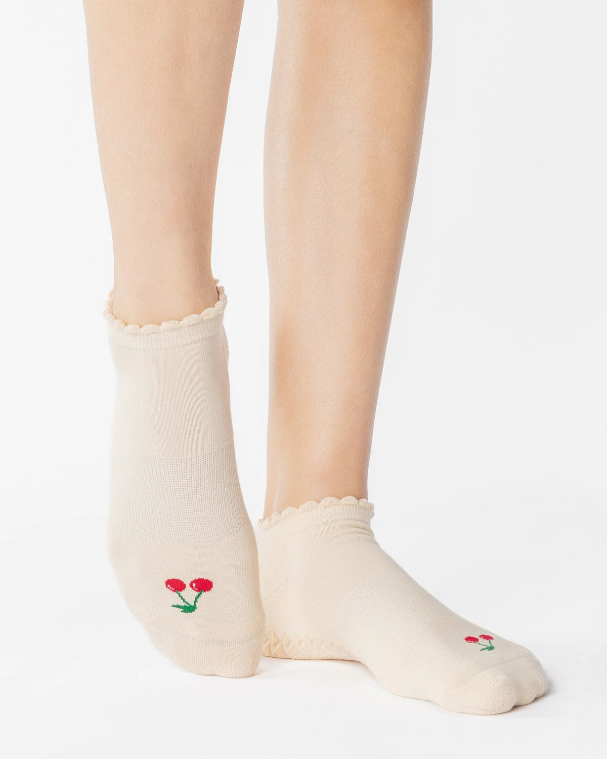 Cherry Full Foot Grip Socks