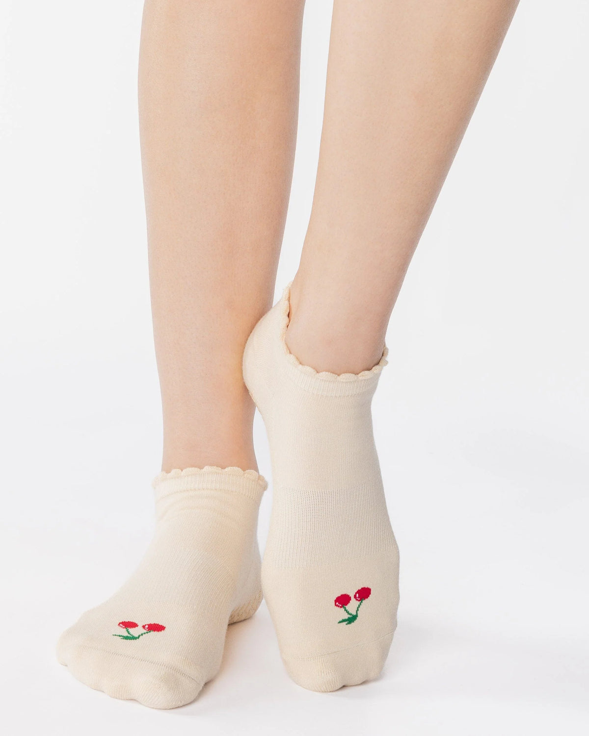 Cherry Full Foot Grip Socks