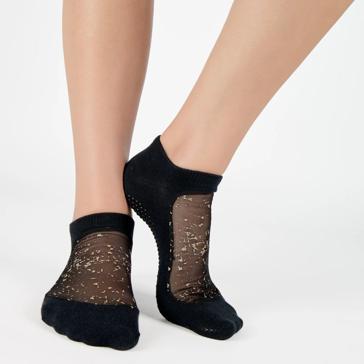 Shashi Star Sparkle Mesh Full Foot Grip Sock