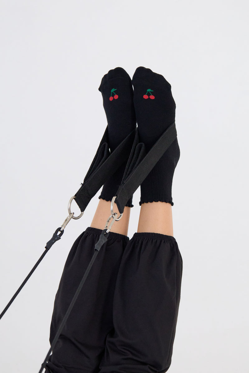 Cherry Ankle Grip Sock