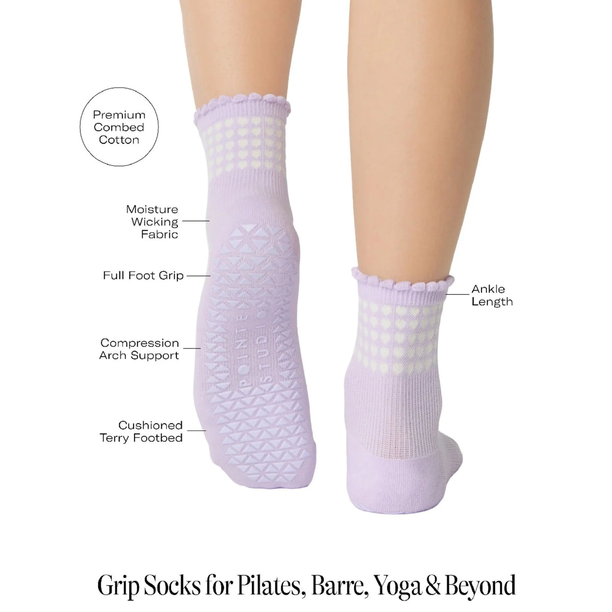 Sweetheart Ankle Grip Sock